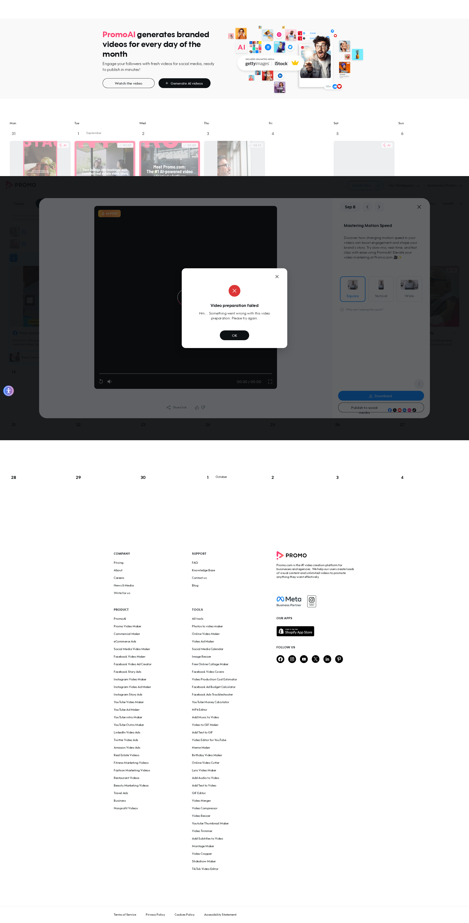 Test failure screenshot